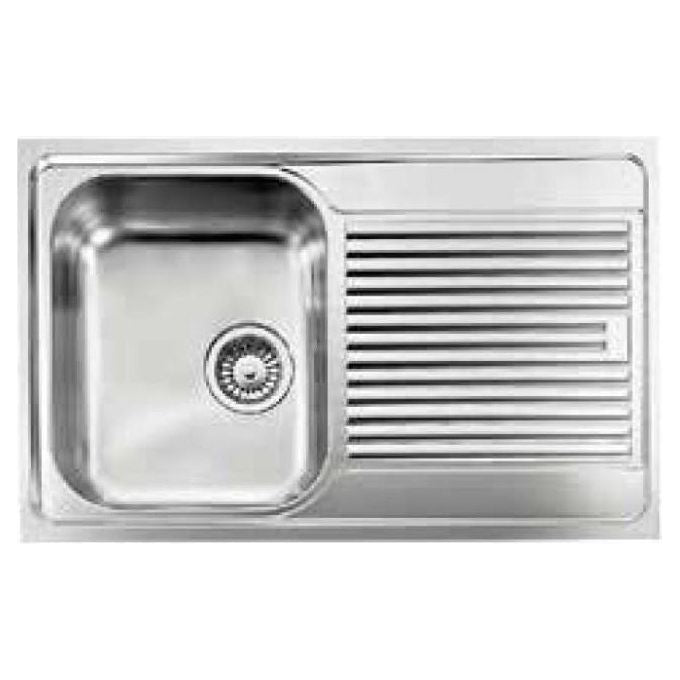 CM 011223SCSSP Serie Lavello Acciaio inox da incasso Gocciolatoio a Destra 1 Vasca 86X50cm
