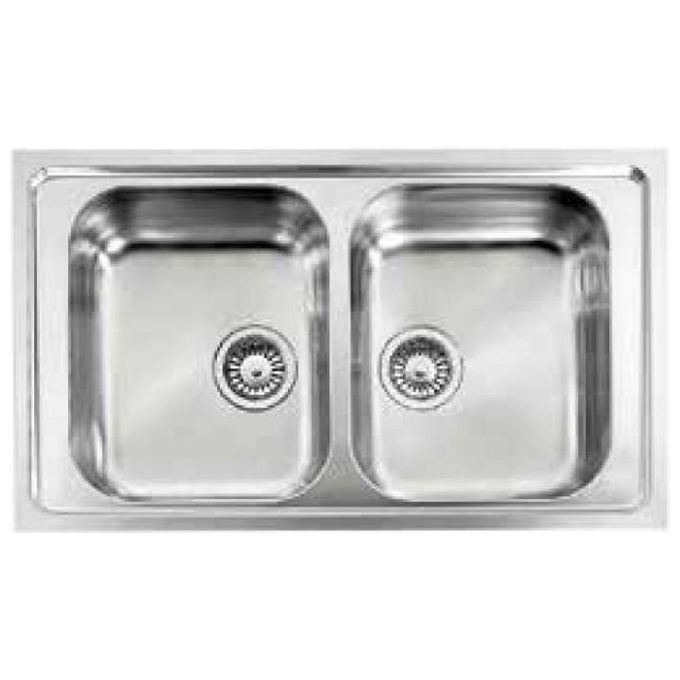 CM 011224XCSSP Serie Zenith 210 3'' Lavello Acciaio inossidabile da incasso 2 Vasche 86X50cm