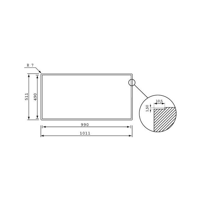 CM 015005RCSSP Lavello IX Evoluzione 3'' 100X51 2 Vasche 2Fori R