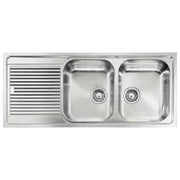 CM 011227DCSSP Serie Zenith 210 Lavello Acciaio inox satinato da incasso Gocciolatoio a Sinistra 2 vasche 116X50cm
