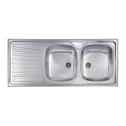 CM 011547DCSSX Lavello IX Mondial 3'' 116X50 2 vasche a destra