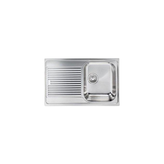 CM 011241DCSSX Zenith Lavello da Incasso 1 Vasca con Gocciolatoio a Sinistra Acciaio Inox Satinato colore Acciaio Inox
