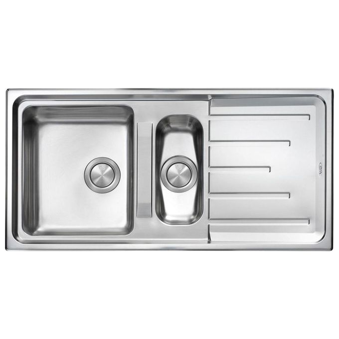 CM 015105RCSSP Lavello IX Brando 3'' 100X50 2 Vasche 2Fori R