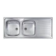 CM 011547SCSSX Lavello IX Mondial 3'' 116X50 2 vasche a sinistra