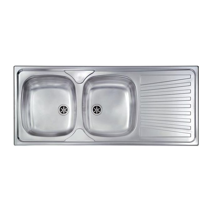 CM 011547SCSSX Lavello IX Mondial 3'' 116X50 2 vasche a sinistra