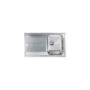 CM 011243DCSSX Serie Zenith 3'' Lavello Acciaio Inox Satinato da incasso Gocciolatoio a Sinistra 1 Vasca 86X50cm