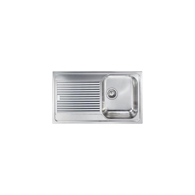 CM 011243DCSSX Serie Zenith 3'' Lavello Acciaio Inox Satinato da incasso Gocciolatoio a Sinistra 1 Vasca 86X50cm