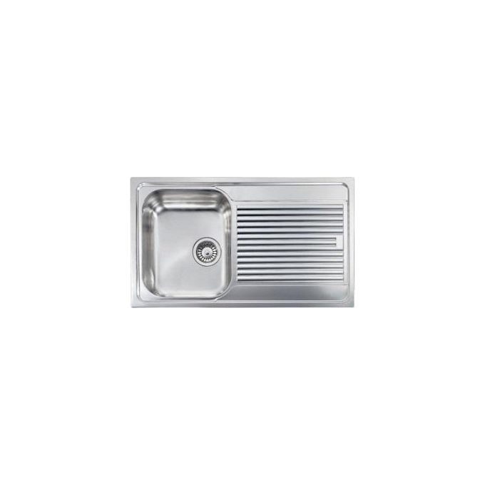 CM 011243SCSSX Zenith Lavello da incasso 1 vasca con gocciolatoio 86x50 cm Acciaio Inox Sopratop colore Inox Satinato