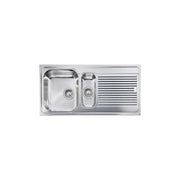 CM 011245SCSSP Serie Zenith 3'' Lavello Acciaio Inox Satinato da incasso Gocciolatoio a Destra 1 Vasca+Vaschetta 100X50cm