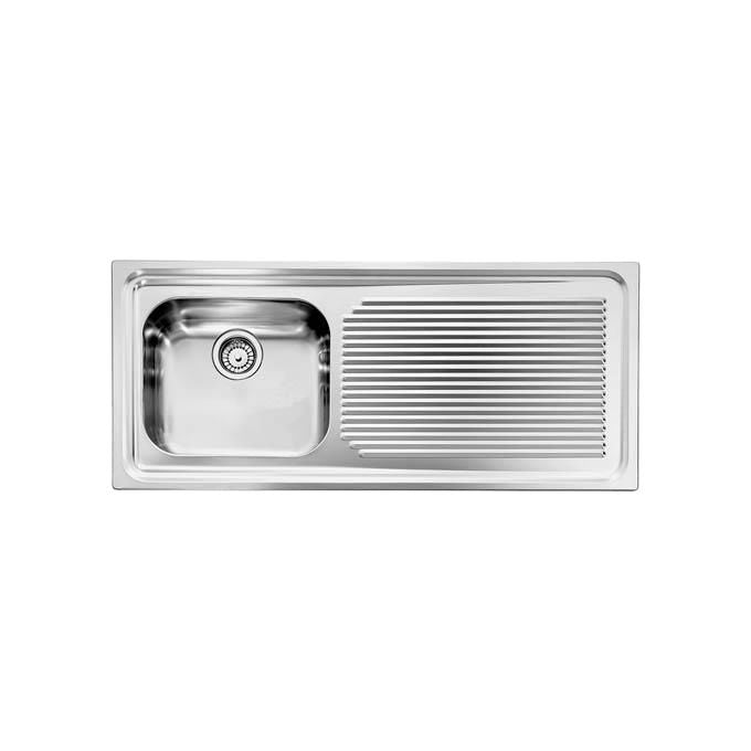 CM 011046SCSSX Aurora Lavello da incasso 1 vasca con gocciolatoio a destra 116x50 cm Acciaio Inox AISI 304 Satinato