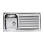 CM 011045SCSSX Serie Aurora Lavello Acciaio inox satinato da incasso Gocciolatoio a Destra 1 Vasca 101X50cm