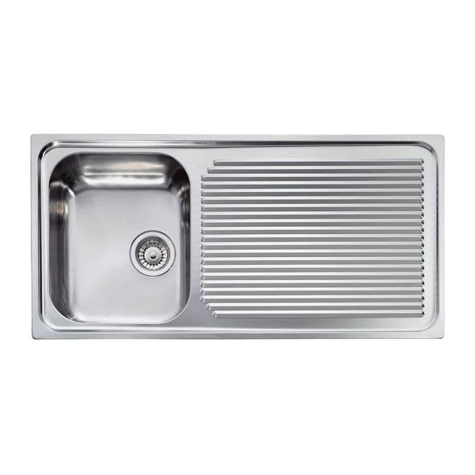 CM 011045SCSSX Serie Aurora Lavello Acciaio inox satinato da incasso Gocciolatoio a Destra 1 Vasca 101X50cm