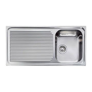CM 011045DCSSX Serie Aurora 3'' Lavello Acciaio inox satinato da incasso Gocciolatoio a Sinistra 1 Vasca 101X50cm
