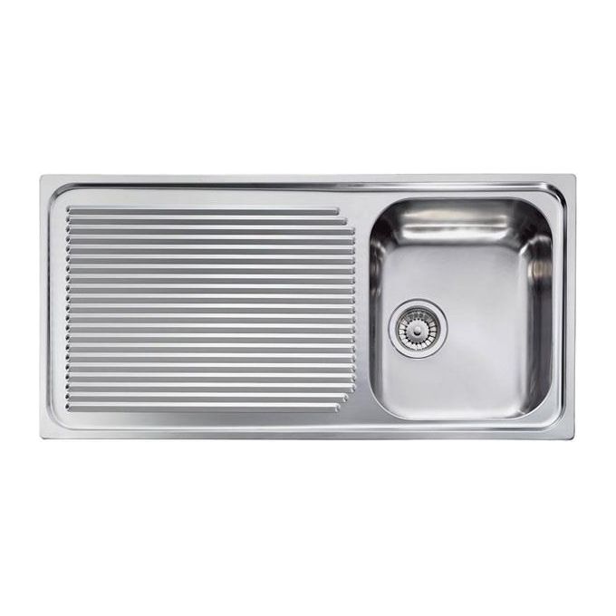 CM 011045DCSSX Serie Aurora 3'' Lavello Acciaio inox satinato da incasso Gocciolatoio a Sinistra 1 Vasca 101X50cm