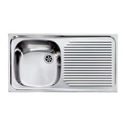CM 011011SCSSX Serie Aurora Lavello Acciaio Inox Satinato da incasso Gocciolatoio a Destra 1 Vasca 79X42cm