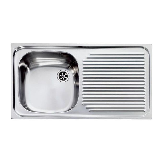 CM 011011SCSSX Serie Aurora Lavello Acciaio Inox Satinato da incasso Gocciolatoio a Destra 1 Vasca 79X42cm