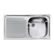 CM 011011DCSSX Serie Aurora Lavello Acciaio inox satinato da incasso Gocciolatoio a sinistra 1 Vasca 79X42cm