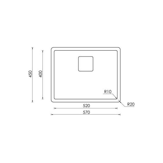 CM 015326XCSSP Lavello IX Pyper Fq 57X45X25