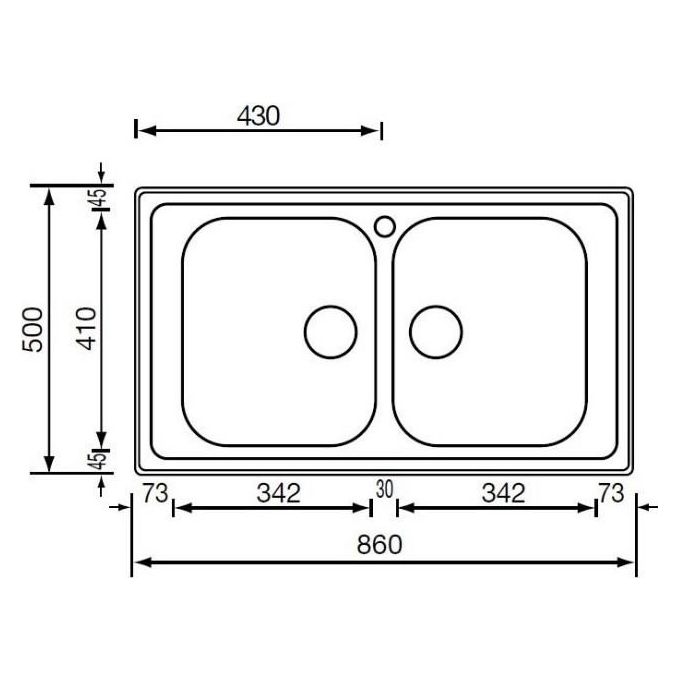 CM 011254XCSSP Lavello IX Zenith Plus 3'' 86X50 2 Vasche