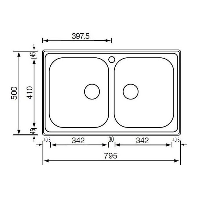 CM 011262XCSSP Lavello IX Zenith Plus 3'' 79X50 2 Vasche