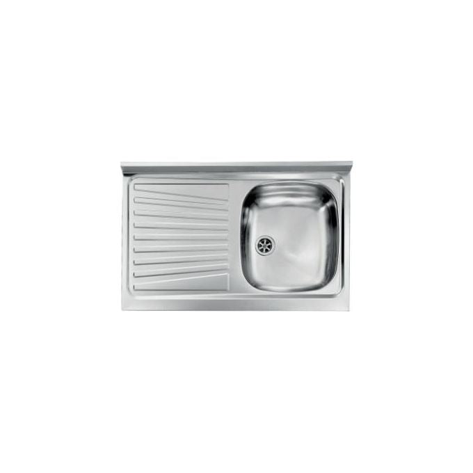 CM 031031DCSSX Serie IX Mondial Lavello da incasso 1 Vasca Acciaio Inox Prelucidato Gocciolatoio Sinistra 80x50 cm