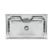 CM 011743XCSSP Serie Eureka Unico 3'' Lavello Acciaio Inox Satinato da Incasso 1 Vasca Mono Splitstampo 86X51cm