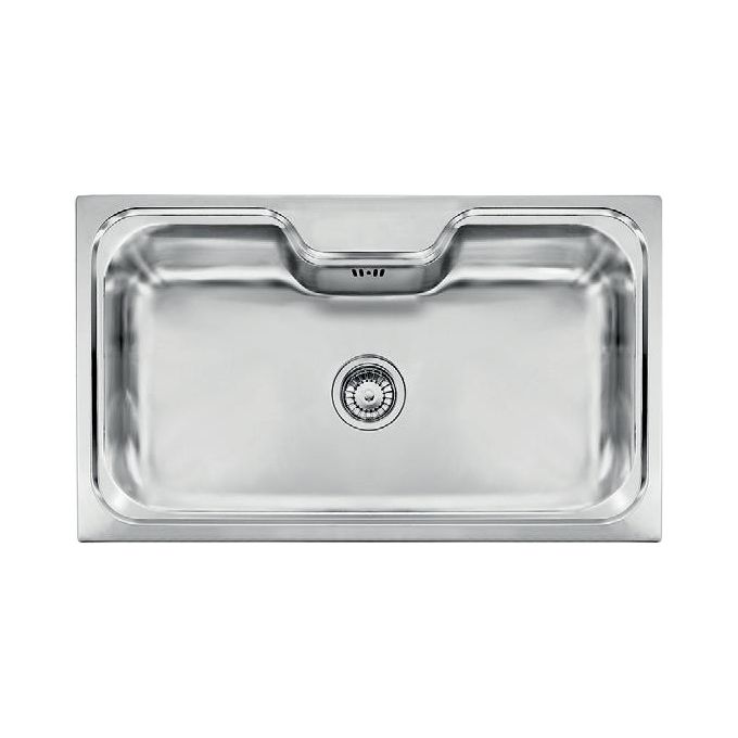 CM 011743XCSSP Serie Eureka Unico 3'' Lavello Acciaio Inox Satinato da Incasso 1 Vasca Mono Splitstampo 86X51cm