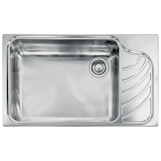 CM 011753SCSSP Serie Eureka 3'' Lavello Acciaio inox satinato da incasso Gocciolatoio a Destra 1 Vasca 86X51cm