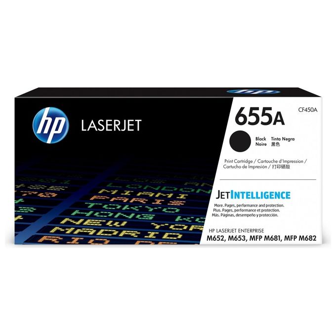 HP CF450A Cartuccia Toner Nero Originale LaserJet 655A Resa 12500 Pagine Compatibile con M652 M653 M681 M682 colore Nero