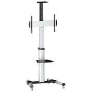 Equip 650602 Carrello LFD a rotazione a 90° con display singolo da 37-70'' Inclinazione -12 - 5° Altezza regolabile Rotelle bloccabili Gestione cavi colore Nero