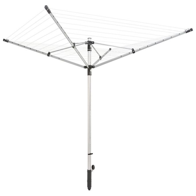 Leifheit Stendipanni Ombrello Linolift 500 Innovative Soluzione per Asciugare la Biancheria in Giardino con Struttura Resistente e Design Funzionale