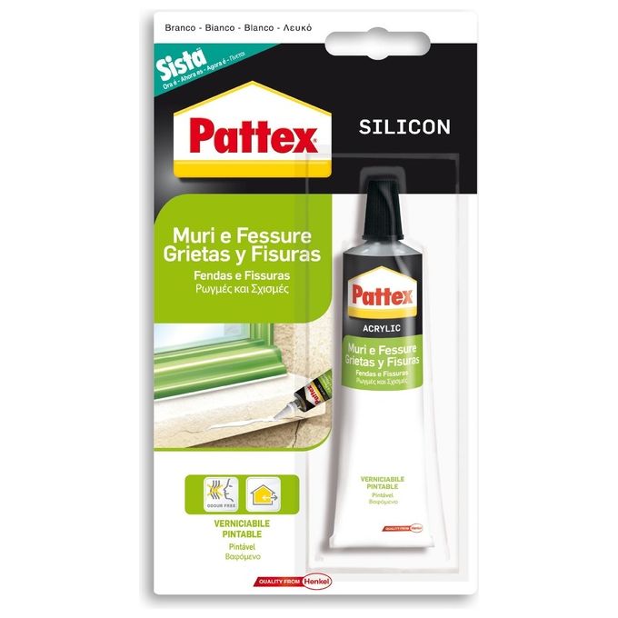 Pattex 1509343 Sigillante Acrilico Muri e Fessure Bianco 60ml