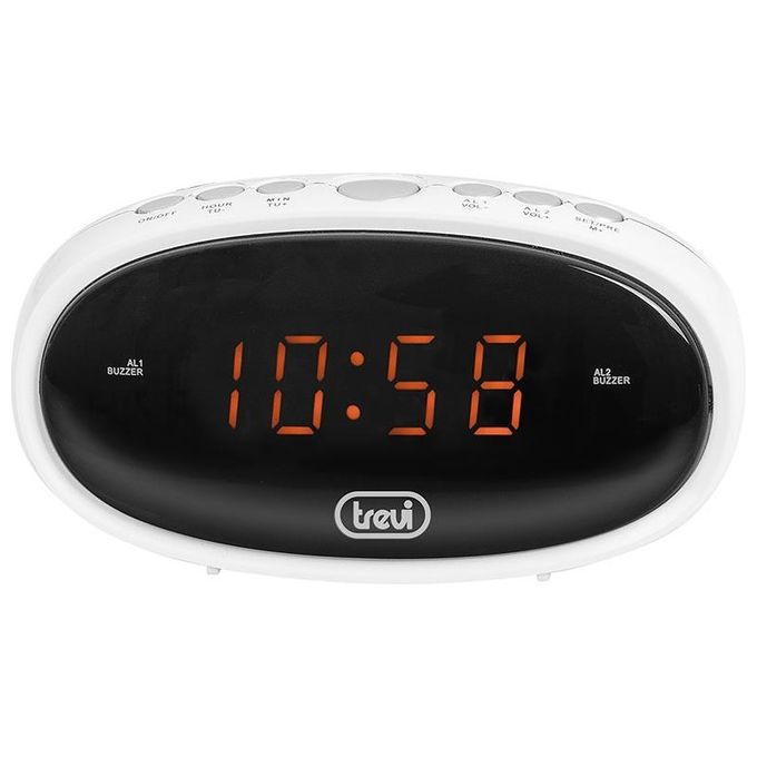 Trevi EC-880B Orologio Digitale con Due Sveglie Bianco