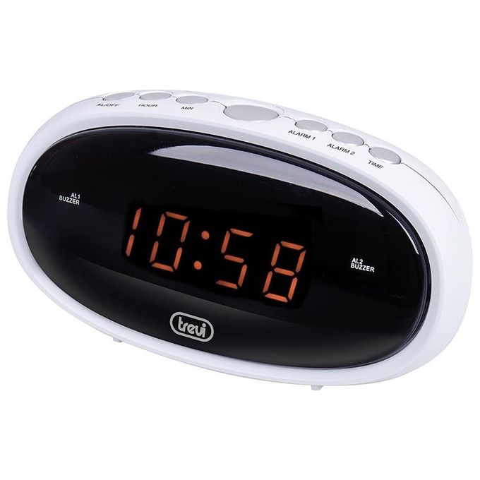 Trevi EC-880B Orologio Digitale con Due Sveglie Bianco