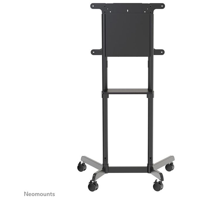Neomounts NS-M1250BLACK Carrello TV 37-70'' Rotazione 90° Inclinazione Regolabile 4 Ruote con Freno Mensola Integrata VESA 200x200-600x400 mm Peso Max 70 Kg colore Nero