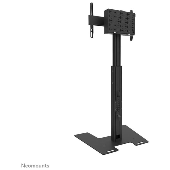 Neomounts FL45S-825BL1 Supporto da pavimento per TV 37-75'' Regolabile in Altezza 104-157 cm con Gestione Cavi e Piastra di Sicurezza colore Nero