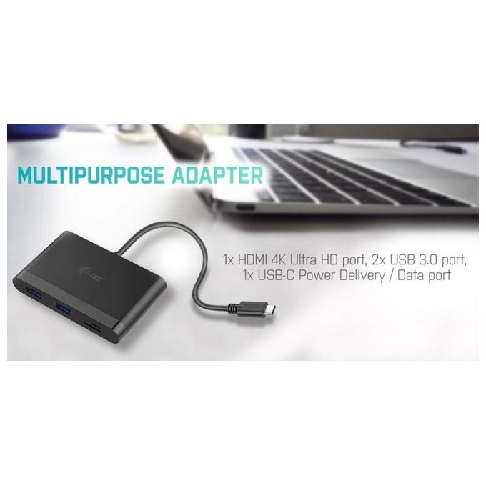 I-Tec C31DTPDHDMI Hub di Interfaccia Usb 3.0 Type-C 5000 Mbit-s Nero