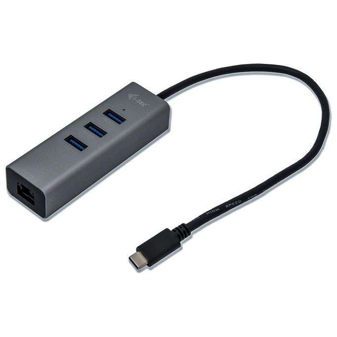 I-Tec Metal C31METALG3HUB Hub di Interfaccia Usb 3.2 Gen 2 Type-C 5000Mbit-s Grigio