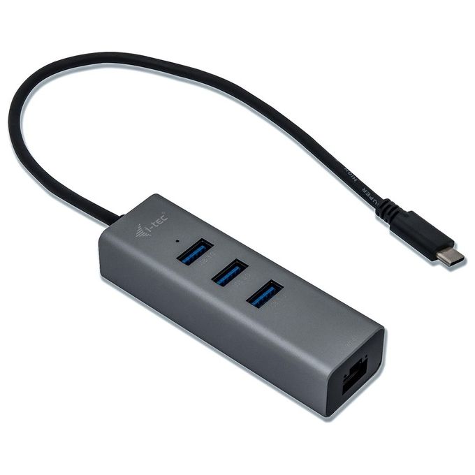 I-Tec Metal C31METALG3HUB Hub di Interfaccia Usb 3.2 Gen 2 Type-C 5000Mbit-s Grigio