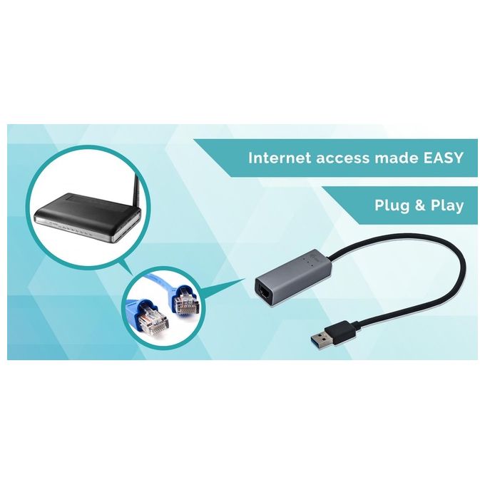 I-Tec Metal U3METALGLAN Scheda di Rete e Adattatore Ethernet 1000Mbit-s