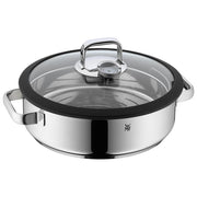 WMF Vaporiera Vitalis cm 28 cm 5 lt con Coperchio in Vetro con Guarnizione in Silicone Termometro Estraibile