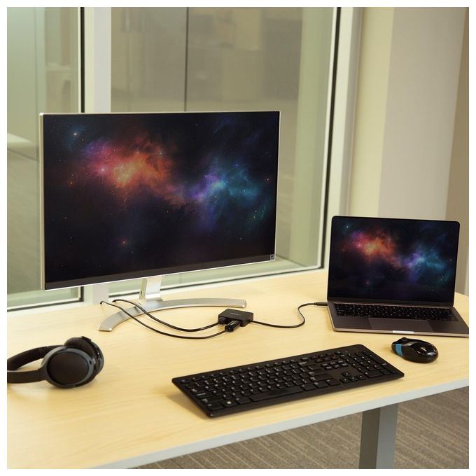 StarTech Adattatore Multiporta USB-C per Portatili 4k Hdmi GbE Usb Tipo C Usb-A Alimentato Adattatore Video Esterno Usb-C Hdmi Nero