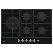 Beko HILL75235S bPRO 500 Piano cottura a Gas 75 cm 5 Fuochi Wok Griglie in Ghisa Accensione Elettronica colore Nero