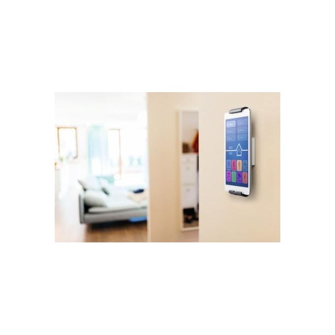 Durable 893323 Tablet Holder Wall Supporto da Parete per Tablet 7''-13'' Rotazione 360° con Bloccaggio di Sicurezza colore Argento