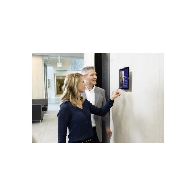 Durable 893323 Tablet Holder Wall Supporto da Parete per Tablet 7''-13'' Rotazione 360° con Bloccaggio di Sicurezza colore Argento