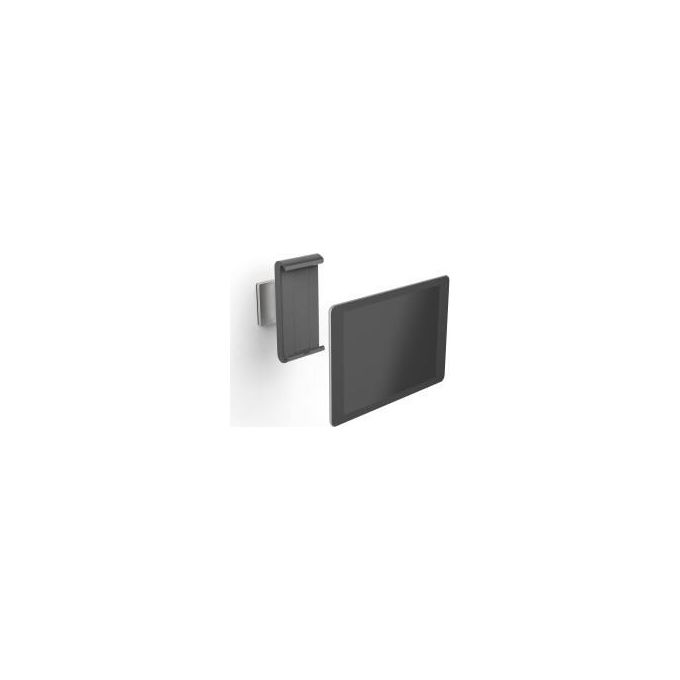 Durable 893323 Tablet Holder Wall Supporto da Parete per Tablet 7''-13'' Rotazione 360° con Bloccaggio di Sicurezza colore Argento