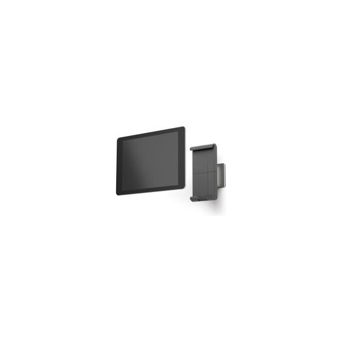 Durable 893323 Tablet Holder Wall Supporto da Parete per Tablet 7''-13'' Rotazione 360° con Bloccaggio di Sicurezza colore Argento