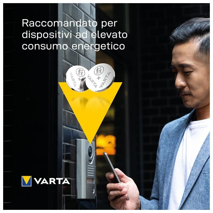 Varta Cr2025 Batterie a Bottone al Litio da 3V 2 Pezzi