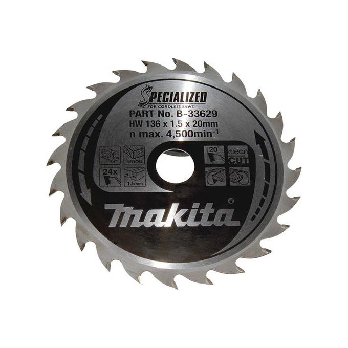 Makita B-33629 SPECIALIZED Lama per Seghetto 136x20x24Z