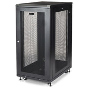 StarTech.com RK2433BKM Armadio Rack 24U su Ruote a 4 Montanti con Profondita' di Montaggio Regolabile fino a 76,2 cm Capacita' 450 Kg colore Nero